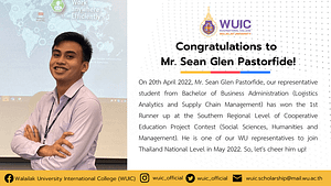 Congratulations to Mr. Sean Glen Pastorfide!