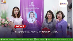 Congratulations to Prof. Dr. SIRIORN SINDHU