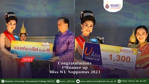 Congratulations 1st Runner up Miss WU Noppamas 2023