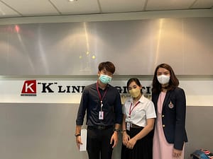 Cooperative Education Advisor met with our student and her supervisor at K Line Logistics (Thailand) Ltd.