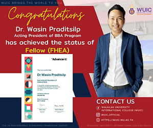 Congratulations to Dr. Wasin Praditsilp