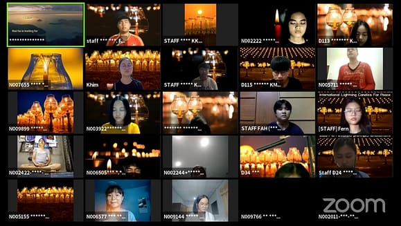 WUIC student has joined the activity of “International Lighting Candles For Peace”