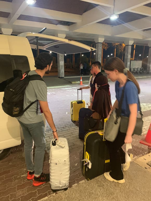 Lect. Medina Adulyarat Welcomes Exchange Students from North-West Institute of Management of the Russian Presidential Academy and Public Administration (NWIM RANEPA) at Nakhon Si Thammarat Airport.
